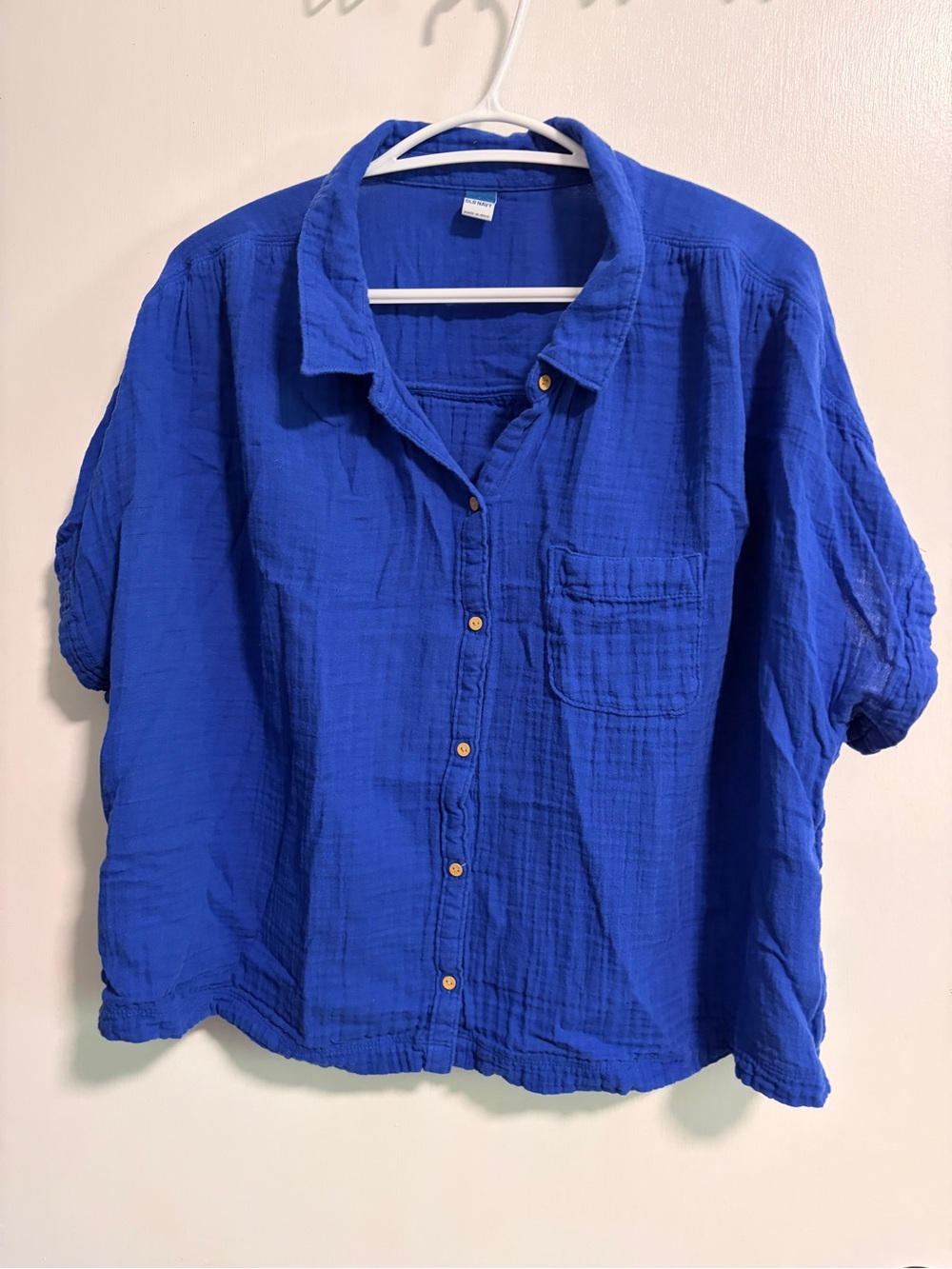 Blue women’s Lightweight Button-Up Shirt